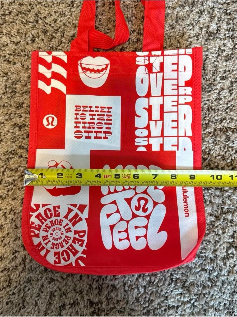 2 lululemon athletica Red Graphic Tote Bag